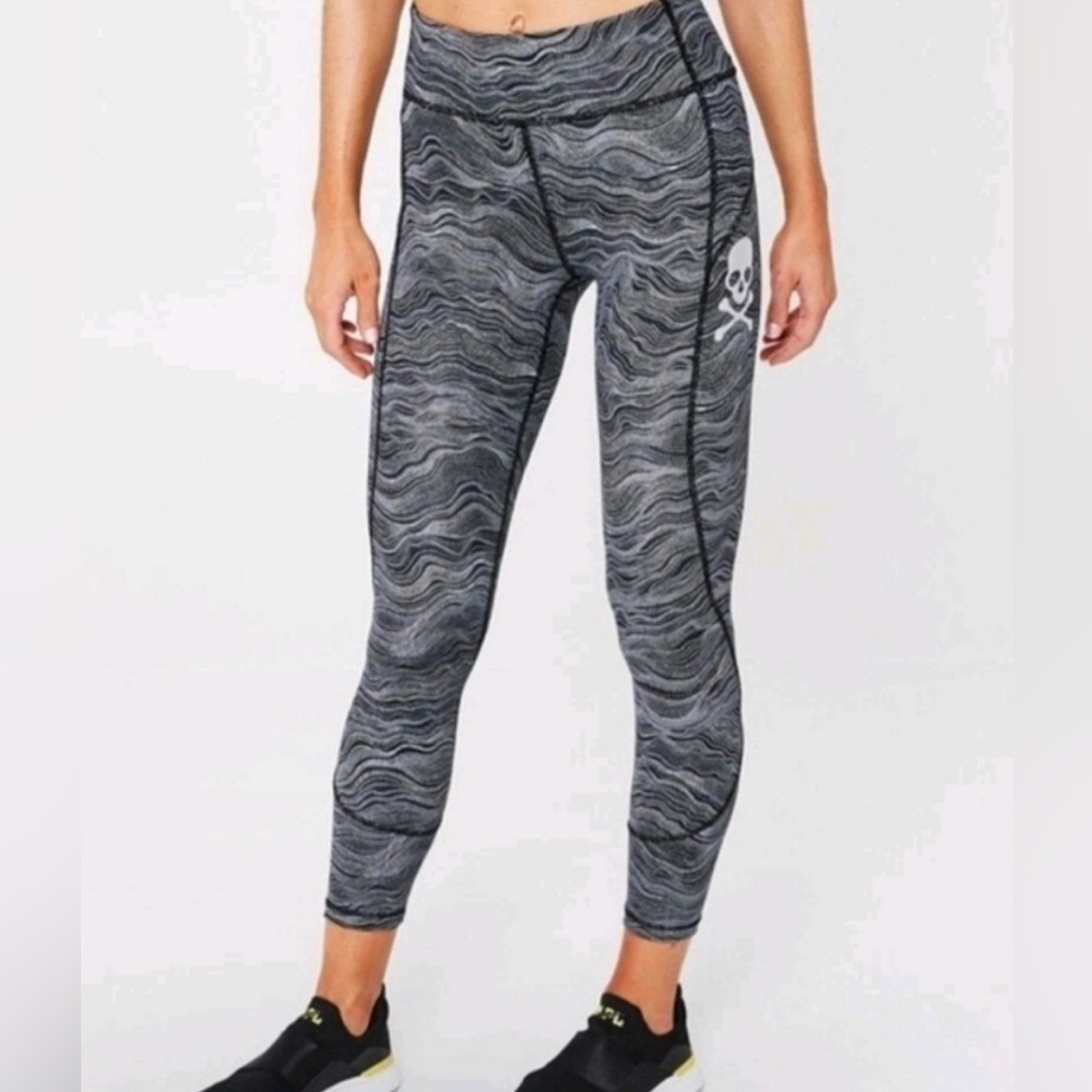 Lululemon Athletica x SoulCycle In Movement 7/8 Skull Leggings